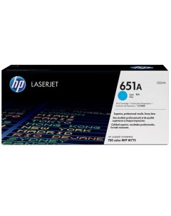 Картридж лазерный 651A CE341A голубой 16000 страниц оригинальный для LaserJet Enterprise 700 M775 Hp