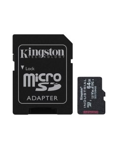 Карта памяти промышленная 64Gb microSDXC Industrial Class 10 UHS I U3 V30 A1 адаптер SDCIT2 64GB Kingston
