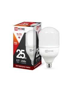 Лампа светодиодная E27 Колба T 25Вт 6500K холодный свет 2380лм LED HP PRO 4690612031064 In home