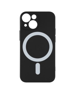 Чехол накладка Silicone Case with MagSafe для смартфона Apple iPhone 13 mini термополиуретан черная  Barn&hollis