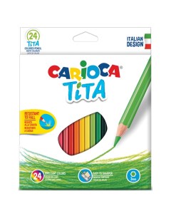 Набор цветных карандашей TITA шестигранные 24 шт заточенные 42794 Carioca