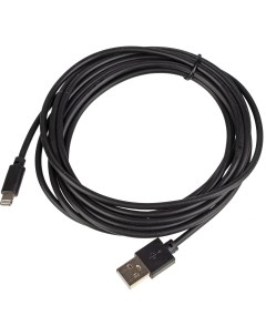 Кабель Lightning 8 pin USB 2 4A 3 м черный 1491154 Behpex
