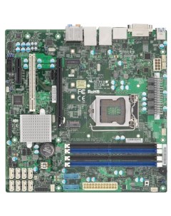 Материнская плата X11SAE M 1xSocket1151 iC236 4xDDR4 PCI Ex16 1xM 2 PCI E 8SATA3 RAID 0 1 5 10 7 1 c Supermicro