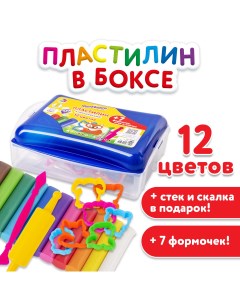 Пластилин ЮНЛАНДИК В ЗООПАРКЕ 12 цветов 130 г 105863 Юнландия