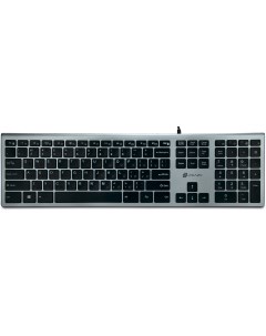 Клавиатура проводная 890S ножничная USB серый черный 1784239 Oklick