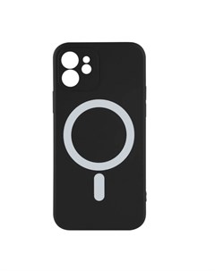 Чехол накладка MagSafe для смартфона Apple iPhone 12 термополиуретан черная УТ000029332 Barn&hollis