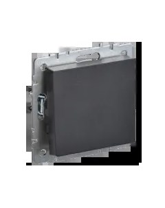 Выключатель проходной Brite ВС10 1 6 БрЧ 1кл скрытый монтаж механизм с накладкой без рамки черный BR Iek
