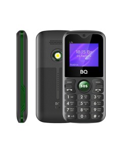 Мобильный телефон 1853 Life 1 77 TFT 32Mb RAM 32Mb 2 Sim 600mAh micro USB черный зеленый Bq