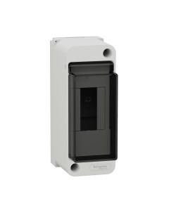 Щит распределительный Easy9 XS навесной пластик 1 ряд 2 модуля прозрачная дверь белый IP 40 EZ9EAB10 Schneider electric