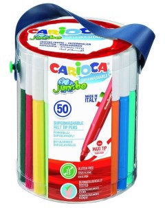 Фломастеры смываемые JUMBO 50 шт 42312 Carioca