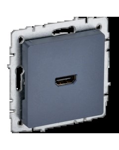 Розетка 1xHDMI РHDMI 0 БрМ механизм без рамки скрытый монтаж маренго BRITE BR H10 K35 Iek