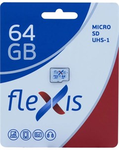 Карта памяти 64Gb microSDXC Class 10 UHS I U1 0 Flexis