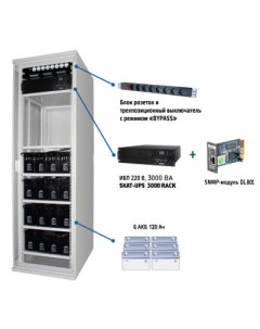 ИБП Комплекс бесперебойного питани SKAT UPS 3000 SNMP 3000 В А 2 7 кВт EURO розеток 8 USB белый 467  Бастион