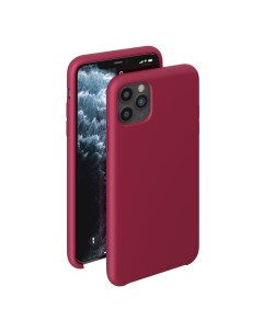 Чехол накладка Liquid Silicone Case для смартфона Apple iPhone 11 Pro Max поликарбонат красный 87309 Deppa