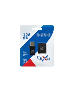 Карта памяти 128Gb microSDXC Class 10 UHS I U1 адаптер USB reader 0 Flexis
