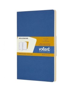 Блокнот VOLANT 90x140 линейка 80 листов синий желтый QP711B41M17 Moleskine