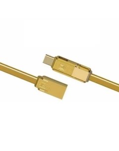 Кабель USB Lightning 8 pin Micro USB USB Type C плоский 2 1A 1м золотистый RC 070th 764973 Remax
