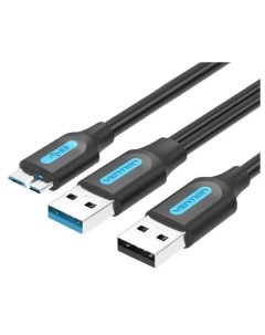 Кабель USB Micro USB USB 2 0A m 3A 50см черный CQPBD Vention
