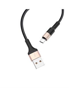Кабель USB USB Type C быстрая зарядка 2A 1 м черный золотой X26 Xpress 6957531080244 Hoco
