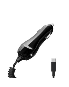 Автомобильное зарядное устройство 22132 2 1А кабель USB Type C черный Deppa