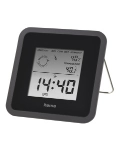 Термометр цифровой настольный измерение влажности часы будильник календарь 1x CR2025 TH50 00186370 Hama
