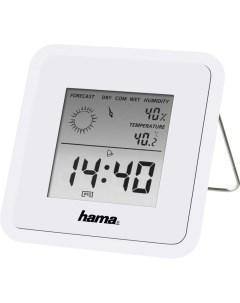 Термометр цифровой настольный измерение влажности часы будильник календарь 1x CR2025 TH50 00186371 Hama