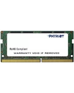 Память DDR4 SODIMM 8Gb 2666MHz CL19 1 2 В Signature PSD48G266681S Patriot memory