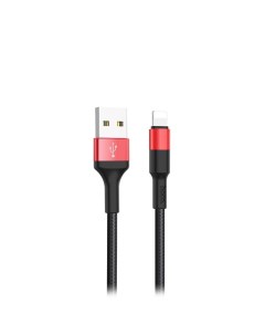 Кабель USB Lightning Xpress 1m черный красный X26 Hoco