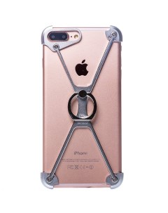 Чехол экзоскелет для смартфона Apple iPhone 7 Plus 8 Plus серебристый 72926 Oatsbasf