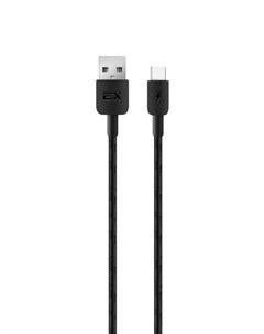 Кабель USB Type C USB 2 4A 1м черный Flow EX K 1257 Exployd