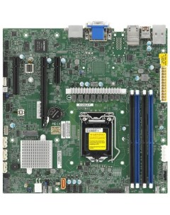 Материнская плата X12SCZ F 1xSocket1200 iW480E 4xDDR4 PCI Ex16 1xM 2 PCI E SATA 4SATA3 RAID 0 1 5 10 Supermicro