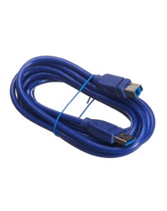 Кабель USB 3 0 Am USB 3 0 Bm 900мА 3м синий NUSB 3 0AB 3m php blu Netko