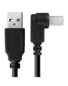Кабель USB 2 0 Am USB 2 0 Bm угловой экранированный 3м черный GCR UPC3ML GCR UPC3M2 BB2S 3 0m Greenconnect