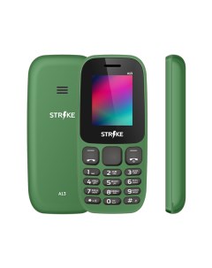 Мобильный телефон A13 1 77 160x128 TFT 32Mb RAM 32Mb BT 2 Sim 600 мА ч micro USB зеленый Strike