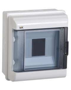Щит распределительный КМПн 5 навесной пластик 1 ряд 5 прозрачная дверь белый IP 55 MKP72 N3 05 55 Iek