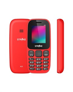 Мобильный телефон A13 1 77 160x128 TFT 32Mb RAM 32Mb BT 2 Sim 600 мА ч micro USB красный Strike