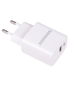 Сетевое зарядное устройство 20W USB USB type C Quick Charge PD 3A белый 455505 Sonnen
