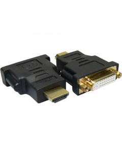 Переходник адаптер HDMI 19M DVI 25F плоский экранированный черный DAHIF 01B Acd