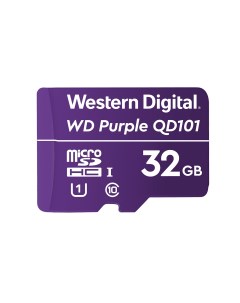 Карта памяти 32Gb microSDHC Purple SC QD101 Class 10 UHS I U1 Western digital