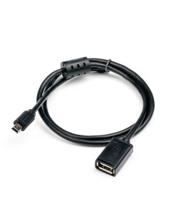 Кабель Mini USB 2 0 Bm USB 2 0 Af OTG экранированный ферритовый фильтр 80см черный USB AT2821 Atcom