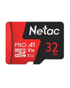 Карта памяти 32Gb microSDHC P500 Extreme Pro Class 10 UHS I U1 адаптер Netac