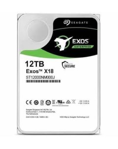 Жесткий диск HDD 12Tb Exos X18 3 5 7 2K 256Mb 4Kn 512e SATA3 ST12000NM000J Seagate