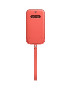 Кожаный чехол конверт MagSafe для смартфона iPhone 12 Pro Max натуральная кожа розовый цитрус MHYF3Z Apple