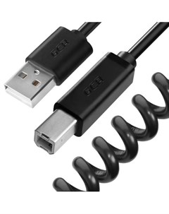 Кабель USB 2 0 Am USB 2 0 Bm 2м черный GCR UPC0M AA2S 2 0m Greenconnect