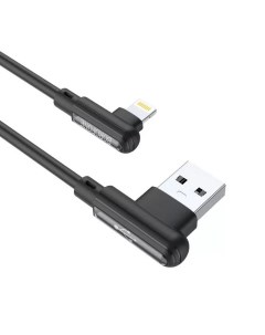 Кабель Lightning 8 pin USB угловой 2 4A 1м черный Lucky BX58 133830 Borofone