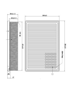Воздушный фильтр панельный для SsangYong DFA1205 Double force