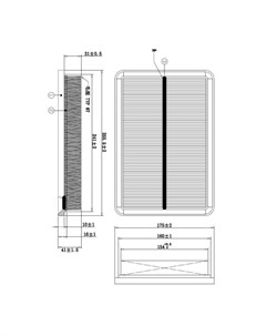 Воздушный фильтр панельный для Kia Hyundai DFA2676 Double force