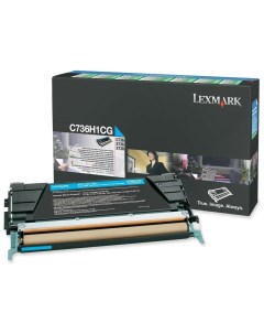 Картридж лазерный C736 Cyan C736H1CG голубой 10000 страниц оригинальный для X736de X738de X738dte C7 Lexmark