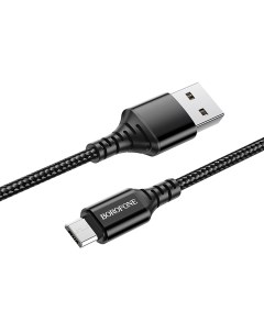 Кабель Micro USB USB 2 4A 1м черный Ultra bright BX54 133819 Borofone