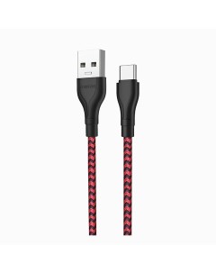 Кабель USB USB Type C 3A быстрая зарядка 1м черный красный Beneficial BX39 122981 Borofone